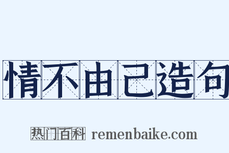 情不由己造句是什么意思的图片